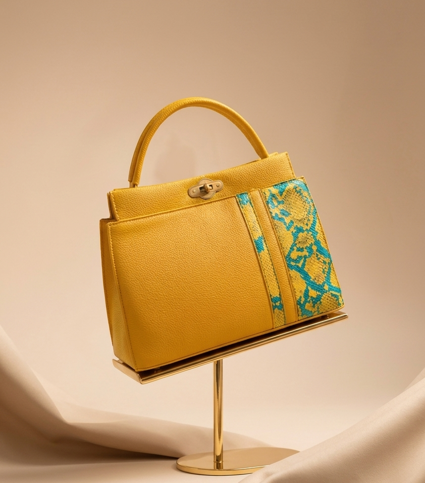 sac à main jaune vif